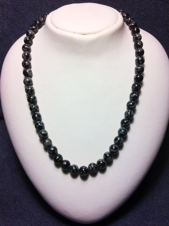 hópehely obszidián nyaklánc